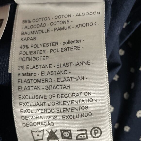 Dockers Men’s Classic Fit Long Sleeve Button Down Shirt XL Blue Floral Print - Picture 14 of 16